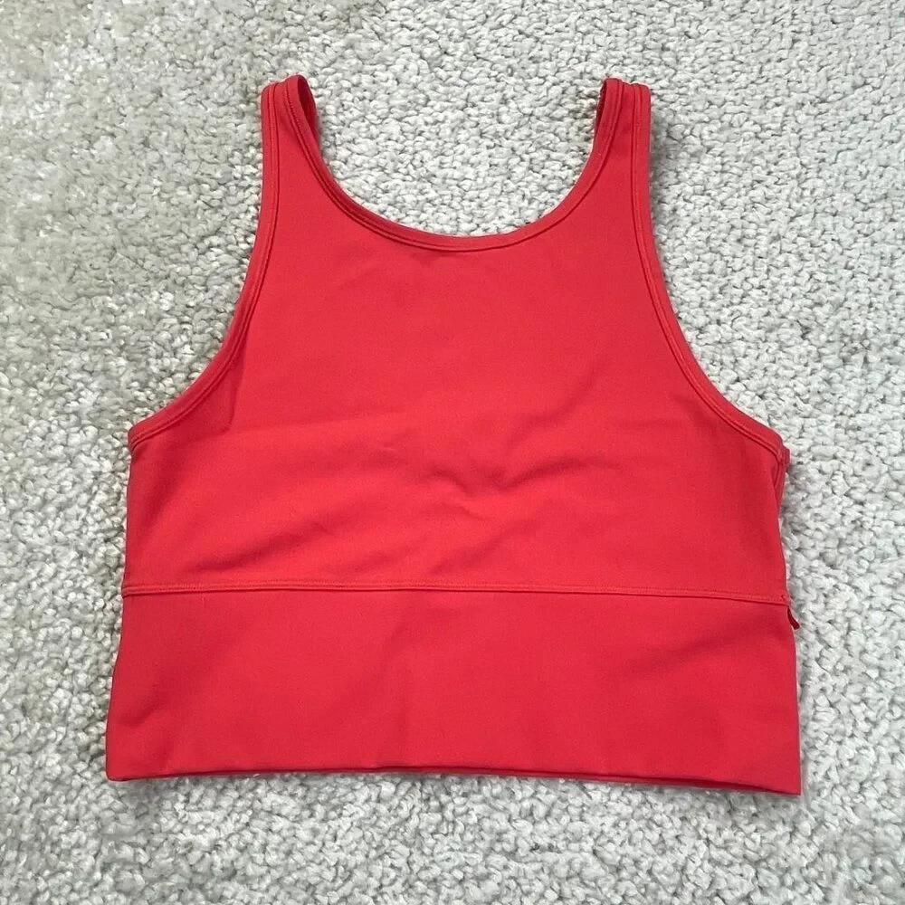 Lululemon Power Pivot Tank Cropped Coral Pink Womens 12
